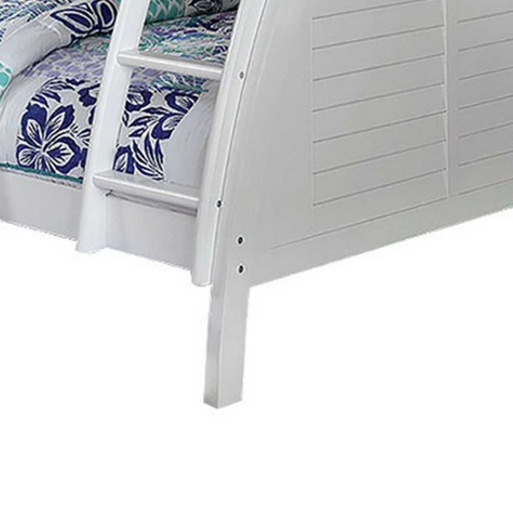 Hedy Twin Over Full Bunk Bed with Reversible Ladder, Antique White - BM342412