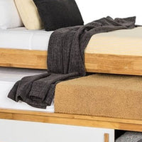 Dilu Twin Size Captain Bed with Storage Trundle, Light Oak Brown - BM342414