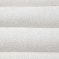 Lez Loveseat, 57 Inch, 2 Pillows, Horizontal Tufted Back, White Boucle - BM342454