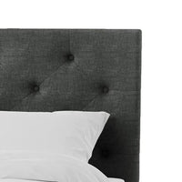 Sya Full Size Bed w Tufted Headboard, Underbed Storage, Dark Gray  - BM342468