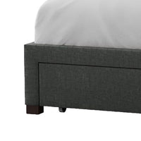 Sya Full Size Bed w Tufted Headboard, Underbed Storage, Dark Gray  - BM342468