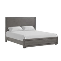 Thorne Queen Bed, Panel Design, Rounded Edges, Warm Gray Wood - BM342488