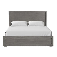 Thorne Queen Bed, Panel Design, Rounded Edges, Warm Gray Wood - BM342488