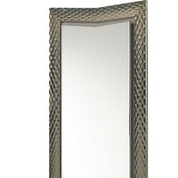 Vino 3pc Vanity Dressing Table Set w Stool, Gray, Satin Fabric, Rubberwood - BM342508