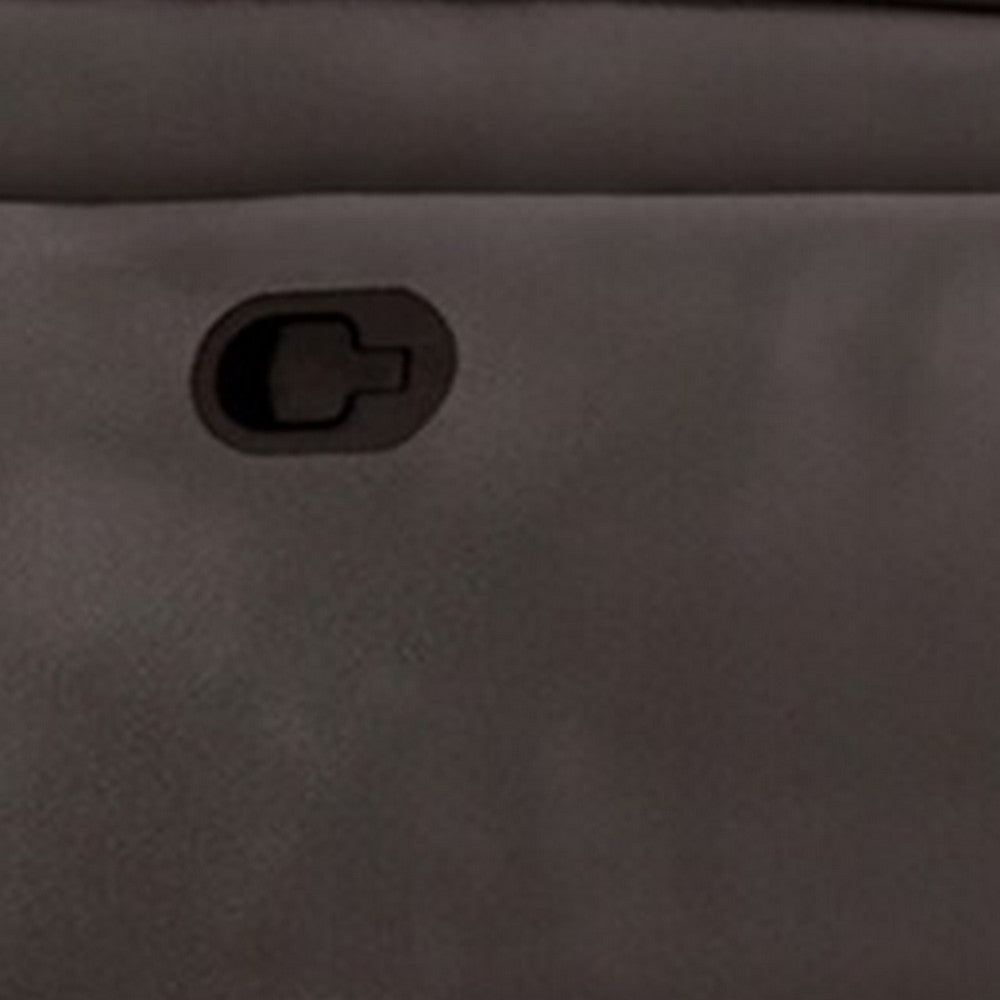 Josy Manual Recliner Loveseat with Console, Dark Gray Faux Leather, 77 Inch - BM342549