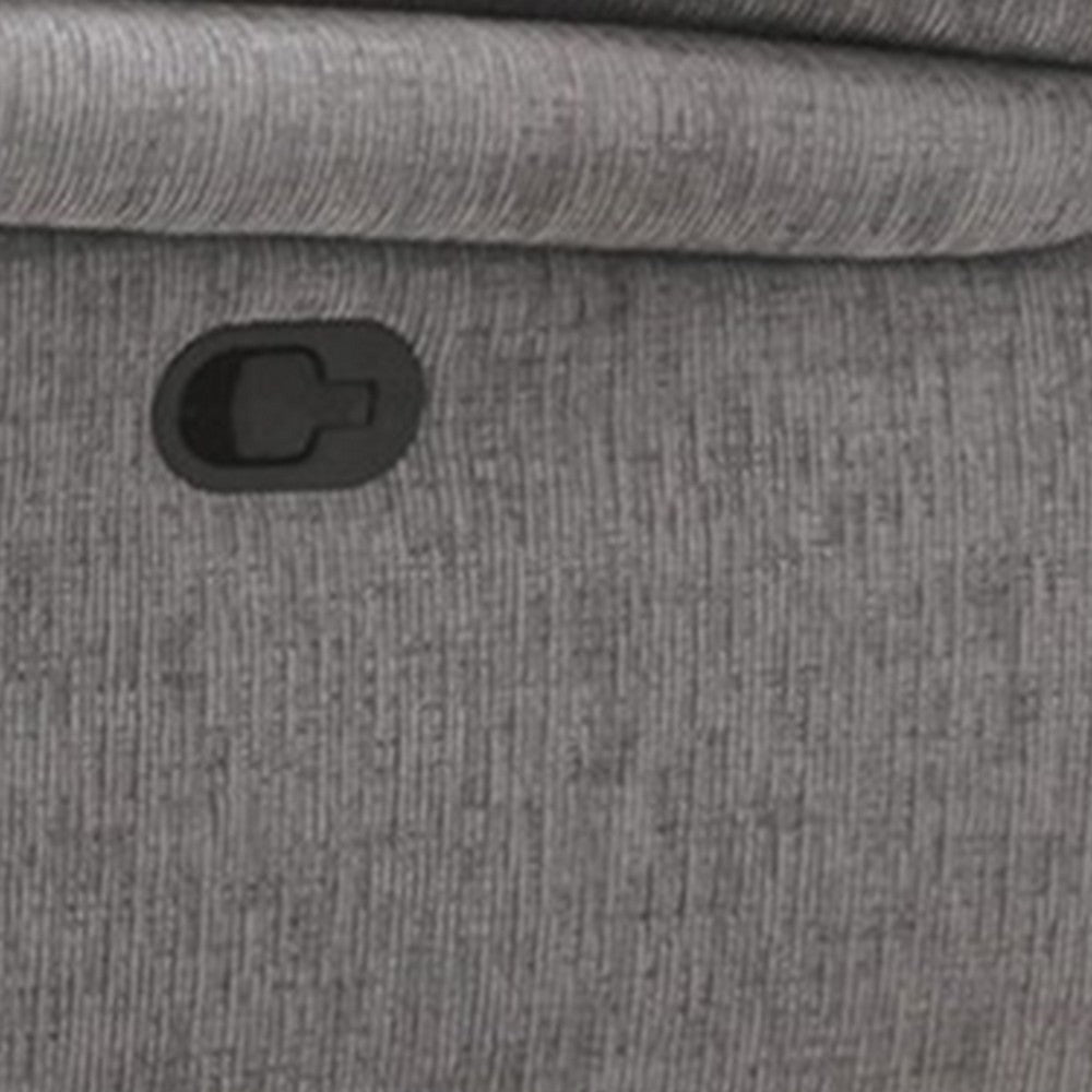 Josy Manual Recliner Loveseat with Console, Light Gray Fabric, 77 Inch - BM342551