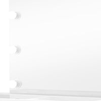 Margo Vanity Set with Lighted Mirror and Padded Stool, White-Gray - BM342561