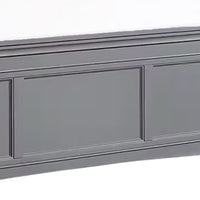 Lile Twin Bed with Crown Moulding, Storage Drawers, Gray Solid Wood - BM342596