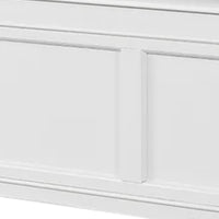 Lile Twin Bed with Side Rail Storage, Crown Molded Details, White Wood - BM342597