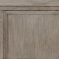 Ava Queen Bed with Footboard Storage and Bun Feet, Gray Solid Wood - BM342607