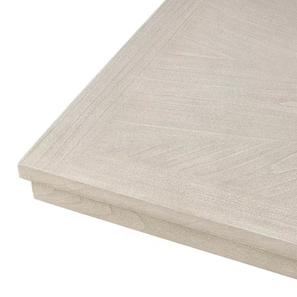 Hagy Dining Table, 76-94 Inch Extendable Top, Natural Brown Panel Legs - BM342627