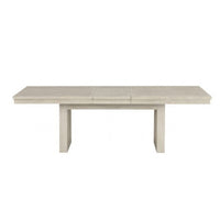 Hagy Dining Table, 76-94 Inch Extendable Top, Natural Brown Panel Legs - BM342627