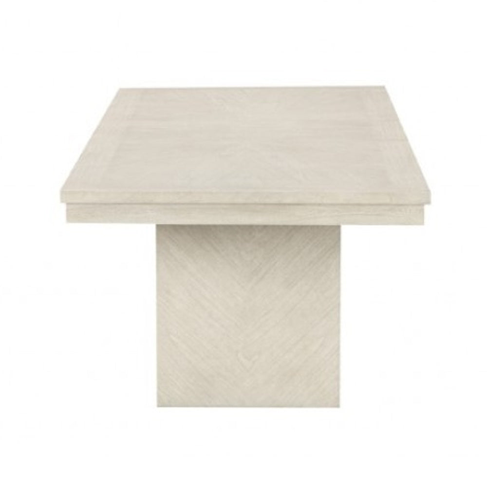 Hagy Dining Table, 76-94 Inch Extendable Top, Natural Brown Panel Legs - BM342627