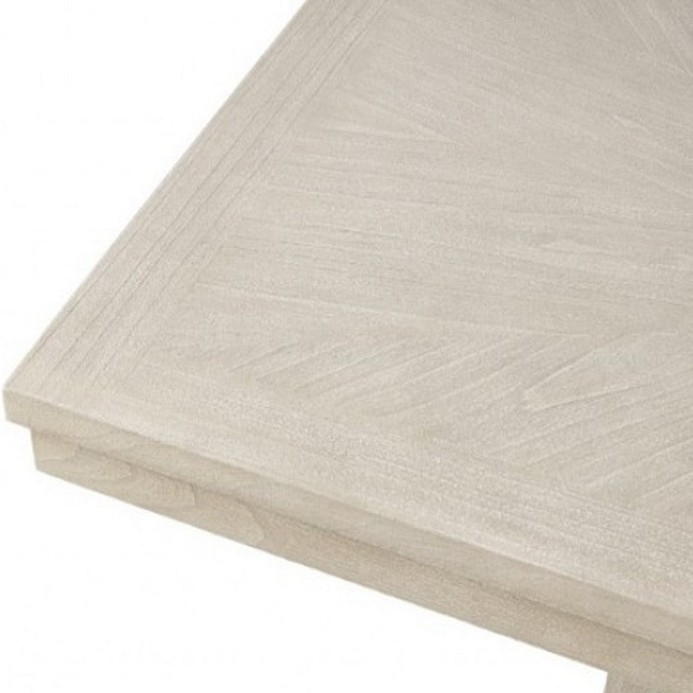 Hagy Dining Table, 76-94 Inch Extendable Top, Natural Brown Panel Legs - BM342627