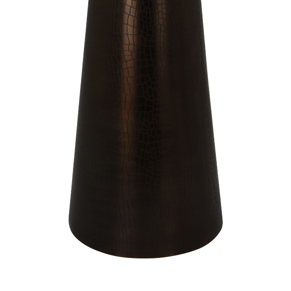 Plant Stand Accent Table, Bronze Metal, White Marble Top, 23 Inch  - BM344397