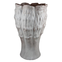 Decorative Vase, Gray Ceramic, Rustic Weathered Finish, 23 Inch Tall  - BM344402