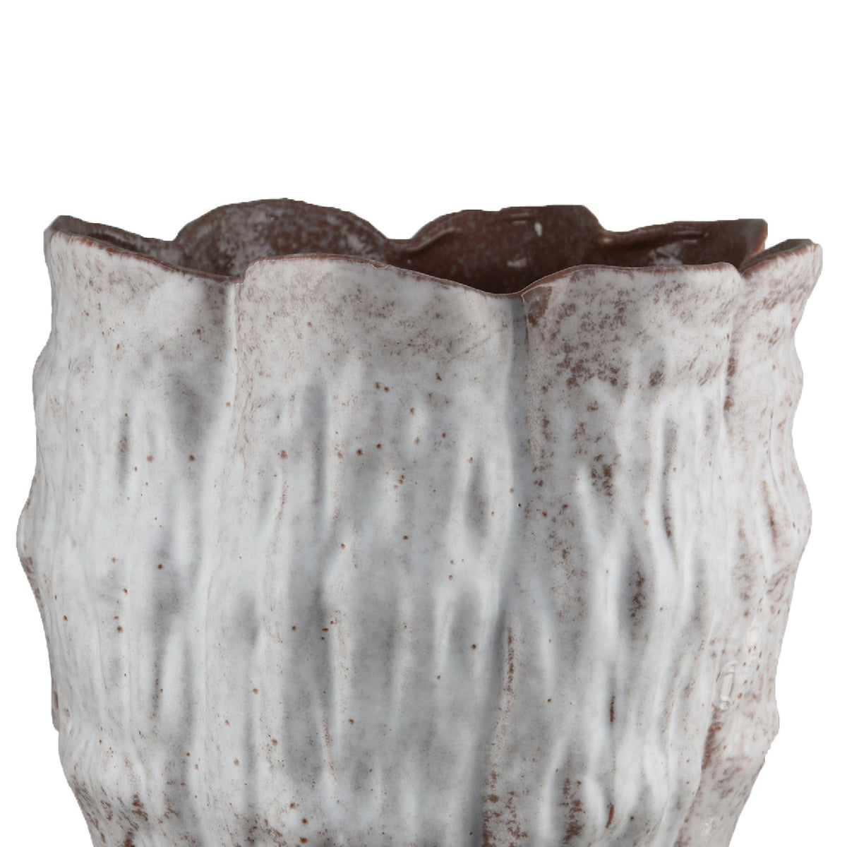 Decorative Vase, Gray Ceramic, Rustic Weathered Finish, 23 Inch Tall  - BM344402