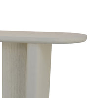 Console Table, White Wood, 63 Inch Rectangular Top with Minimalist Legs  - BM344409