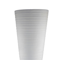 Milana Hourglass Vase, White Metal, Modern Textured Tall Floor Vase, 34 Inch - BM344416