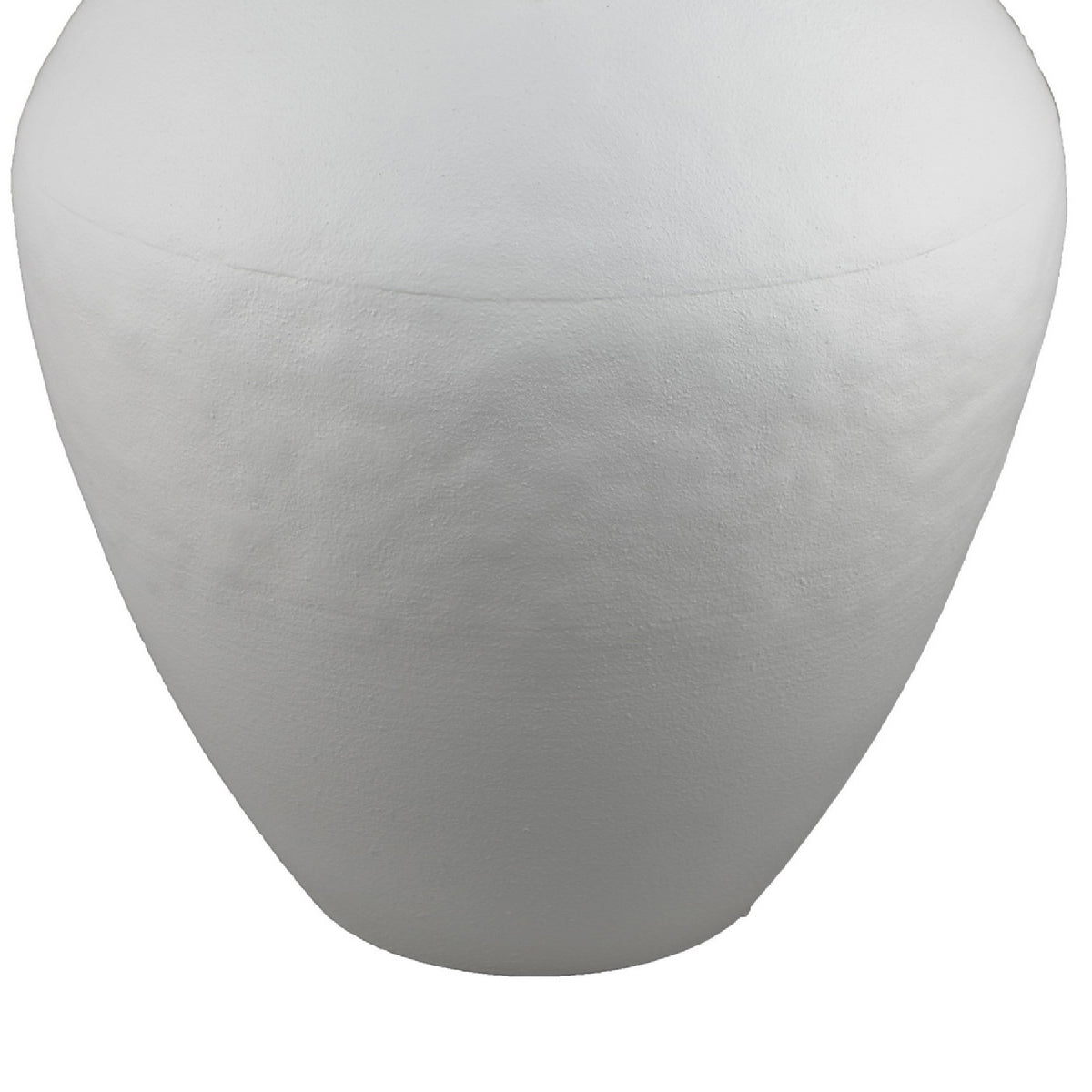 Textured Amphora Style Vase, White Metal with Dual Handles, 19 Inch  - BM344418