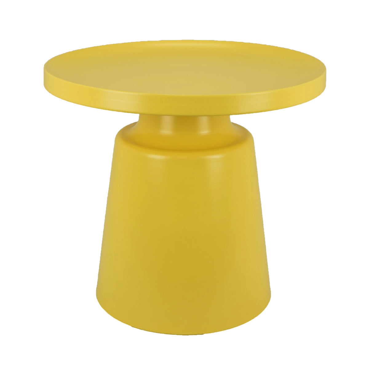Lumia Plant Stand, Yellow Finish, Raised Rim Top Retro Accent, 19 Inch  - BM344425