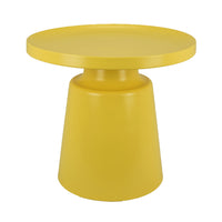 Lumia Plant Stand, Yellow Finish, Raised Rim Top Retro Accent, 19 Inch  - BM344425