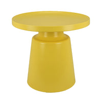 Lumia Plant Stand, Yellow Finish, Raised Rim Top Retro Accent, 19 Inch  - BM344425