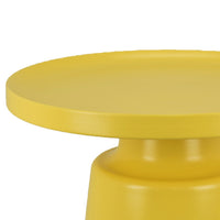 Lumia Plant Stand, Yellow Finish, Raised Rim Top Retro Accent, 19 Inch  - BM344425