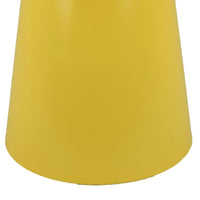 Lumia Plant Stand, Yellow Finish, Raised Rim Top Retro Accent, 19 Inch  - BM344425