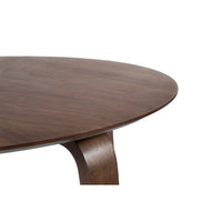 Aby Dining Table, 47 Inch Round Top, Rustic Walnut Brown Splayed Legs