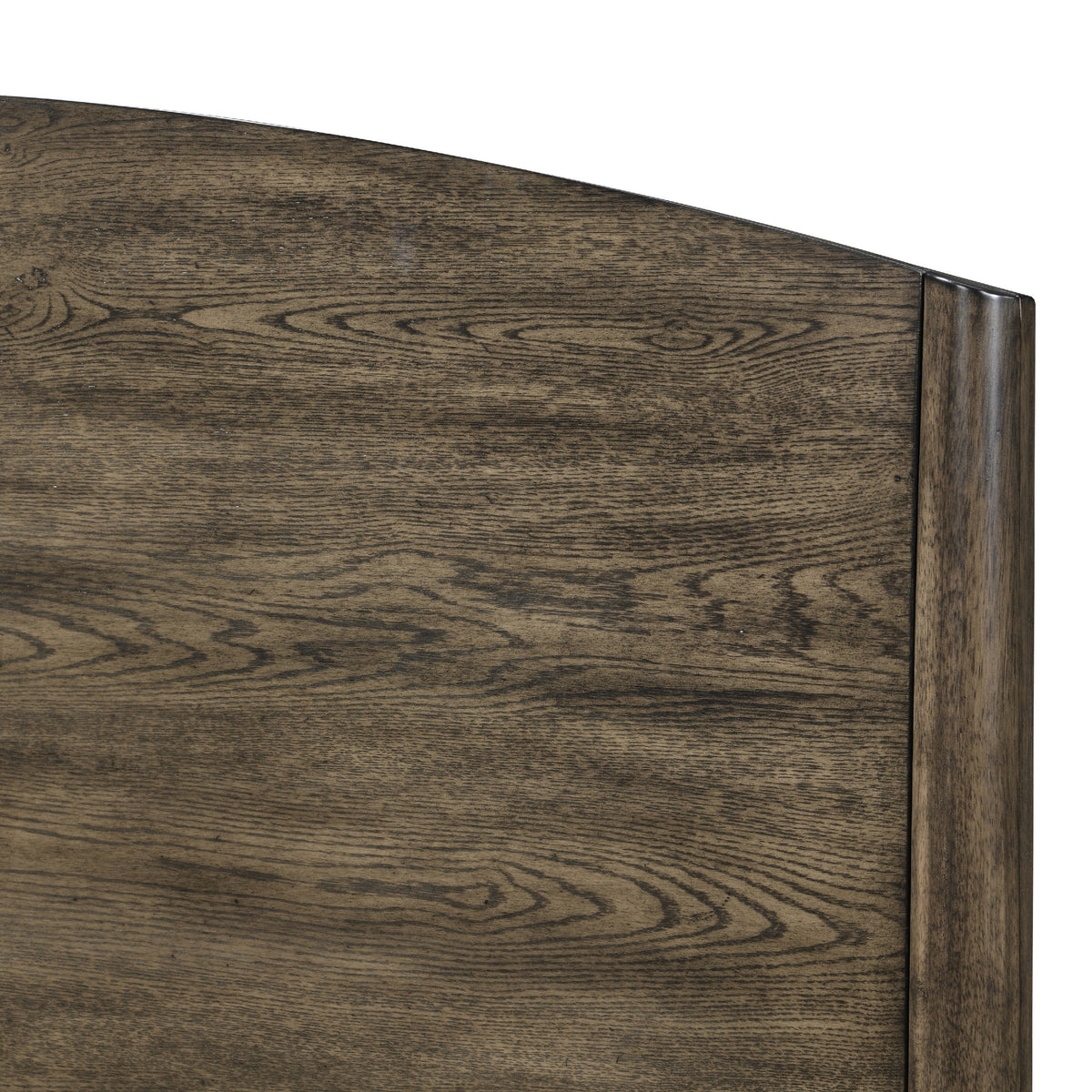 Roxy Queen Bed with Mid-Century Modern Design, Walnut Brown Okume