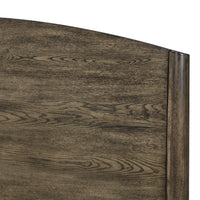 Roxy Queen Bed with Mid-Century Modern Design, Walnut Brown Okume