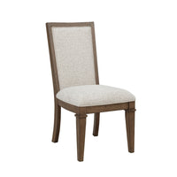 Henry Dining Side Chair Set of 2, Beige Polyester, Vintage Mocha Brown - BM344787