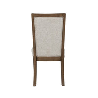 Henry Dining Side Chair Set of 2, Beige Polyester, Vintage Mocha Brown - BM344787