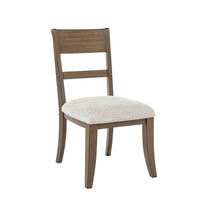 Henry Dining Side Chair Set of 2, Slat Back, Vintage Mocha Brown & Beige - BM344788