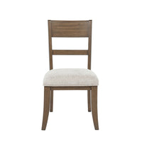 Henry Dining Side Chair Set of 2, Slat Back, Vintage Mocha Brown & Beige - BM344788