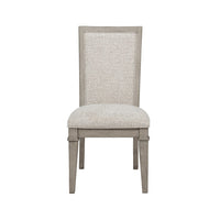 Henry Dining Side Chair Set of 2, Beige Polyester, Vintage Light Cream - BM344789