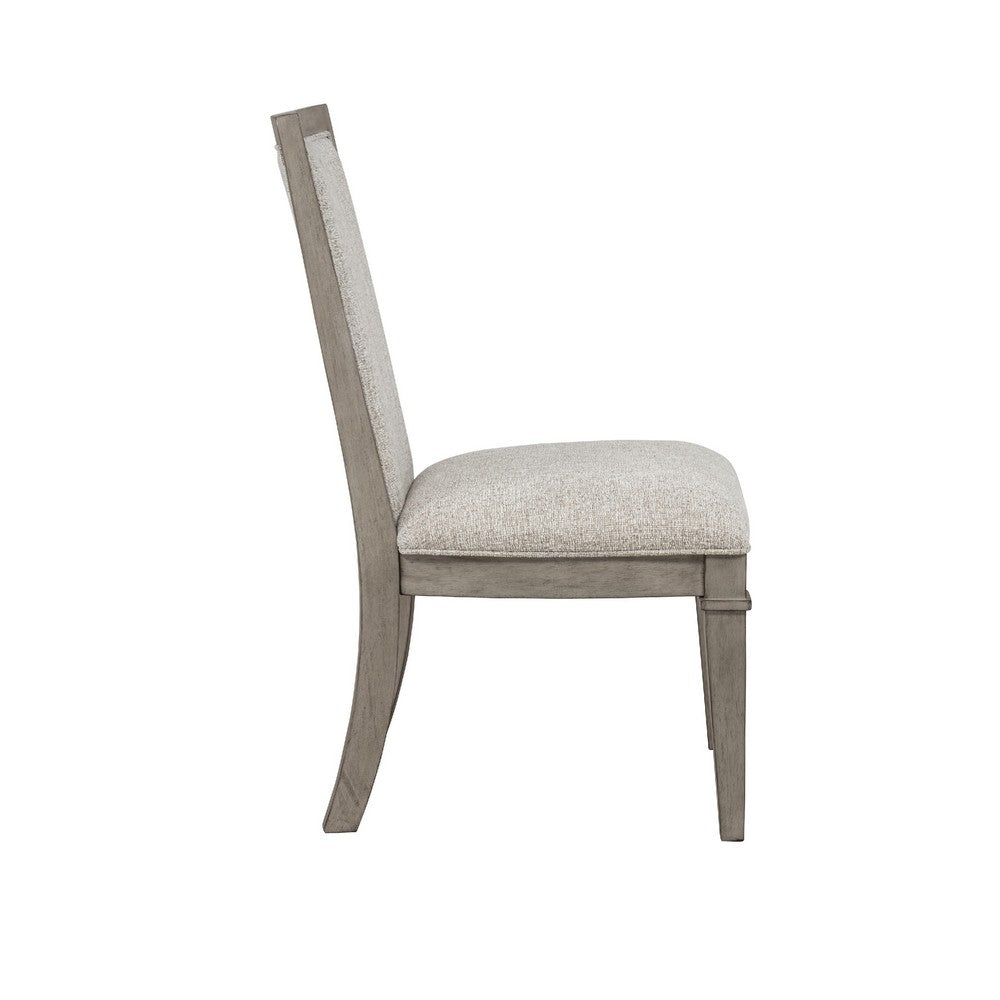 Henry Dining Side Chair Set of 2, Beige Polyester, Vintage Light Cream - BM344789