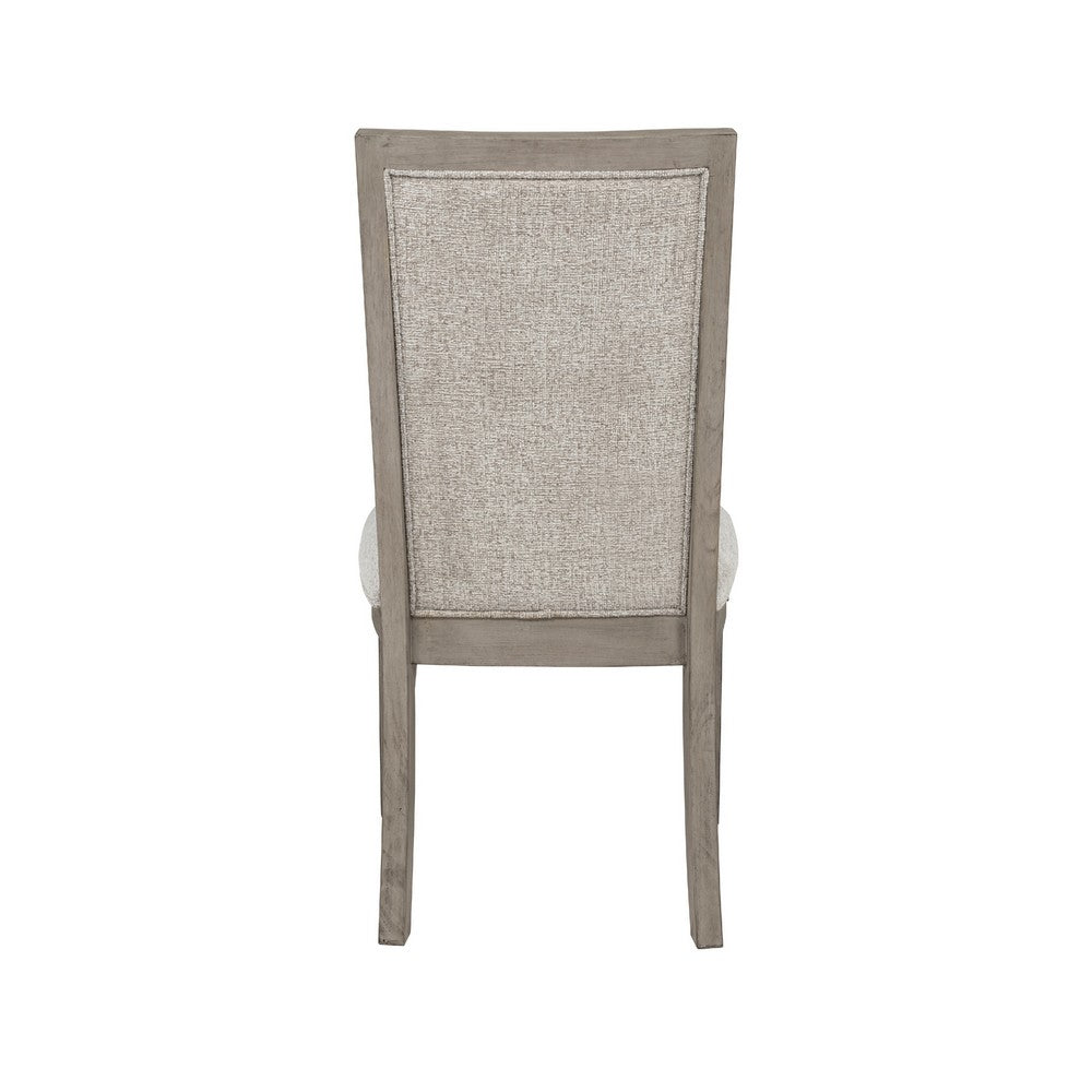 Henry Dining Side Chair Set of 2, Beige Polyester, Vintage Light Cream - BM344789