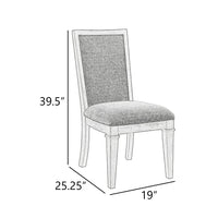 Henry Dining Side Chair Set of 2, Beige Polyester, Vintage Light Cream - BM344789