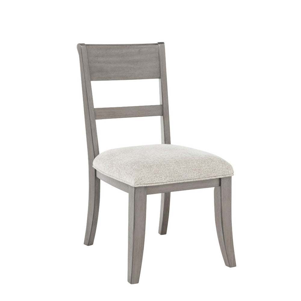 Henry Dining Side Chair Set of 2, Slat Back, Vintage Light Cream & Beige - BM344790