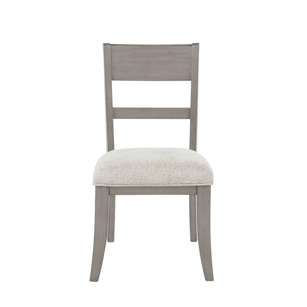 Henry Dining Side Chair Set of 2, Slat Back, Vintage Light Cream & Beige - BM344790