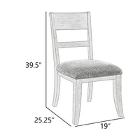 Henry Dining Side Chair Set of 2, Slat Back, Vintage Light Cream & Beige - BM344790