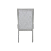 Ion Dining Side Chair Set of 2, Mist Gray Polyester & Solid Rubberwood - BM344791