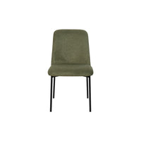 Ery Dining Side Chair Set of 2, Green Cushions, Black Metal Frame - BM344793