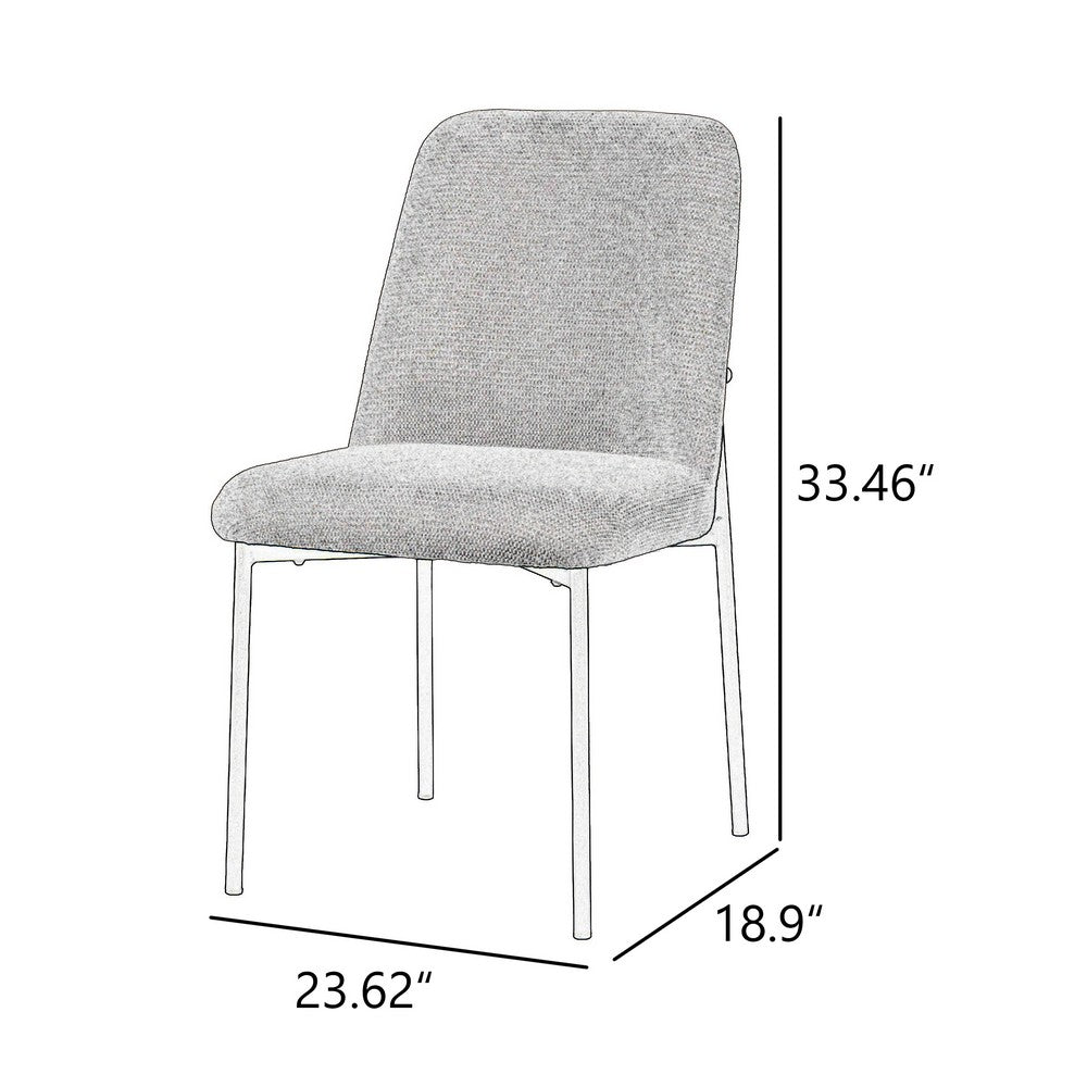 Ery Dining Side Chair Set of 2, Green Cushions, Black Metal Frame - BM344793