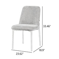 Ery Dining Side Chair Set of 2, Green Cushions, Black Metal Frame - BM344793