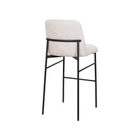 Ery Bar Height Chair Set of 2, Beige Cushions, Black Metal Frame - BM344796