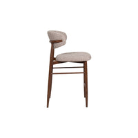 Riom Counter Height Chair Set of 2, Low Curved Back, Walnut Brown - BM344801