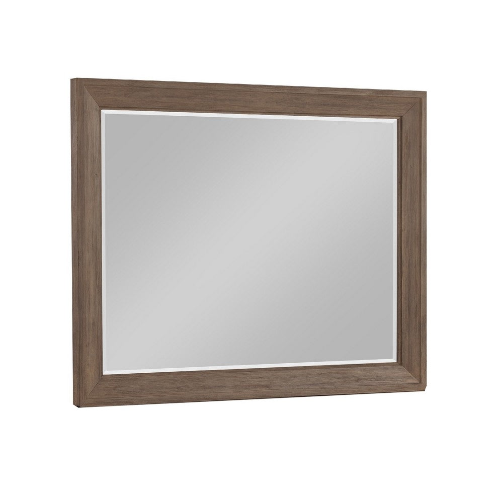 Henry Dresser Mirror, Vintage Mocha Brown, Picture Frame Molding, 39x50 - BM344805